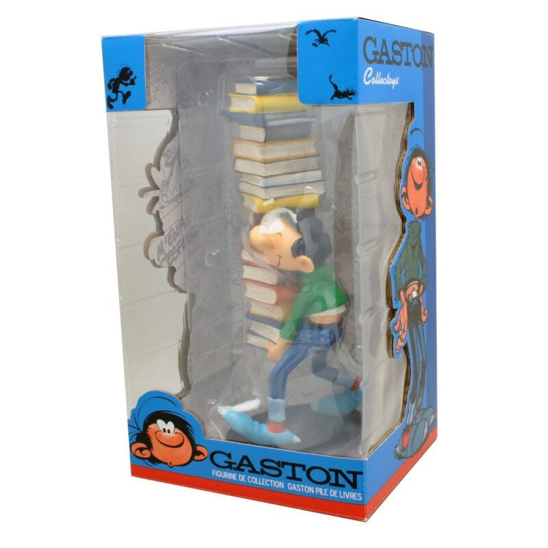 Gaston Figur (mit Bücherstapel), 25 cm